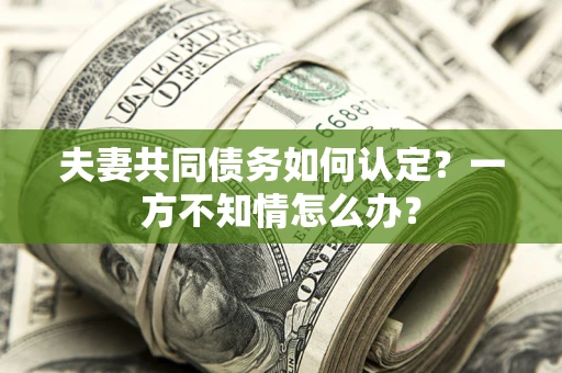 北京夫妻共同债务如何认定？一方不知情怎么办？