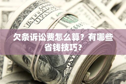北京欠条诉讼费怎么算？有哪些省钱技巧？
